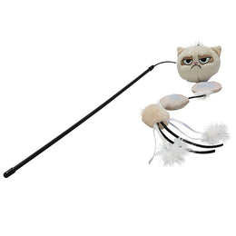 Rosewood Grumpy Cat Annoying Plush Cat Wand Toy