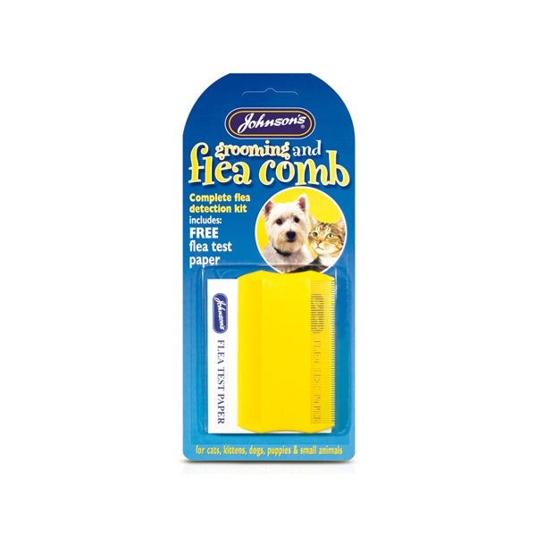 Johnson's Cat and Dog Flea & Grooming Comb + Free Flea Test Paper