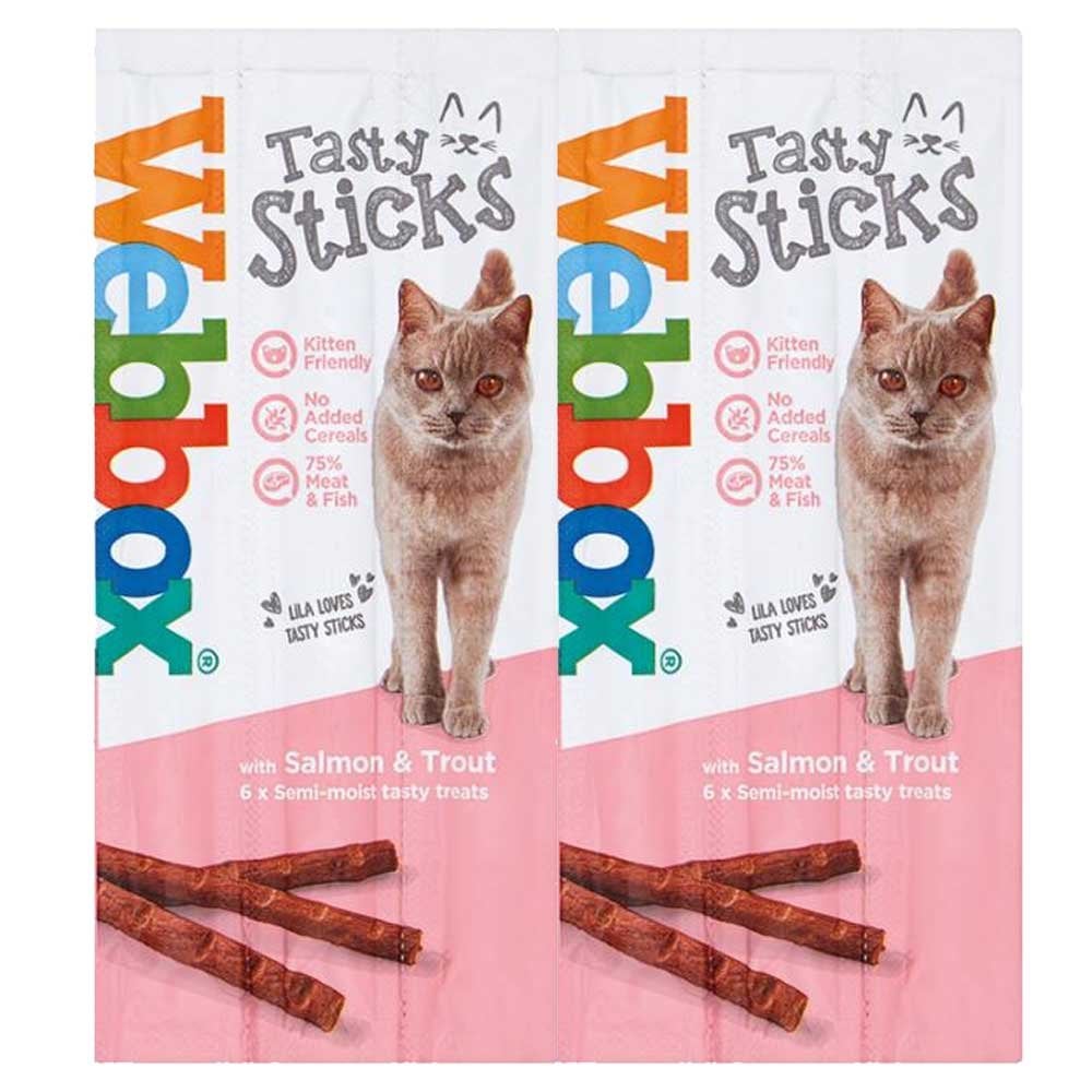 Webbox Tasty Sticks Salmon & Trout Cat Treats - 30g