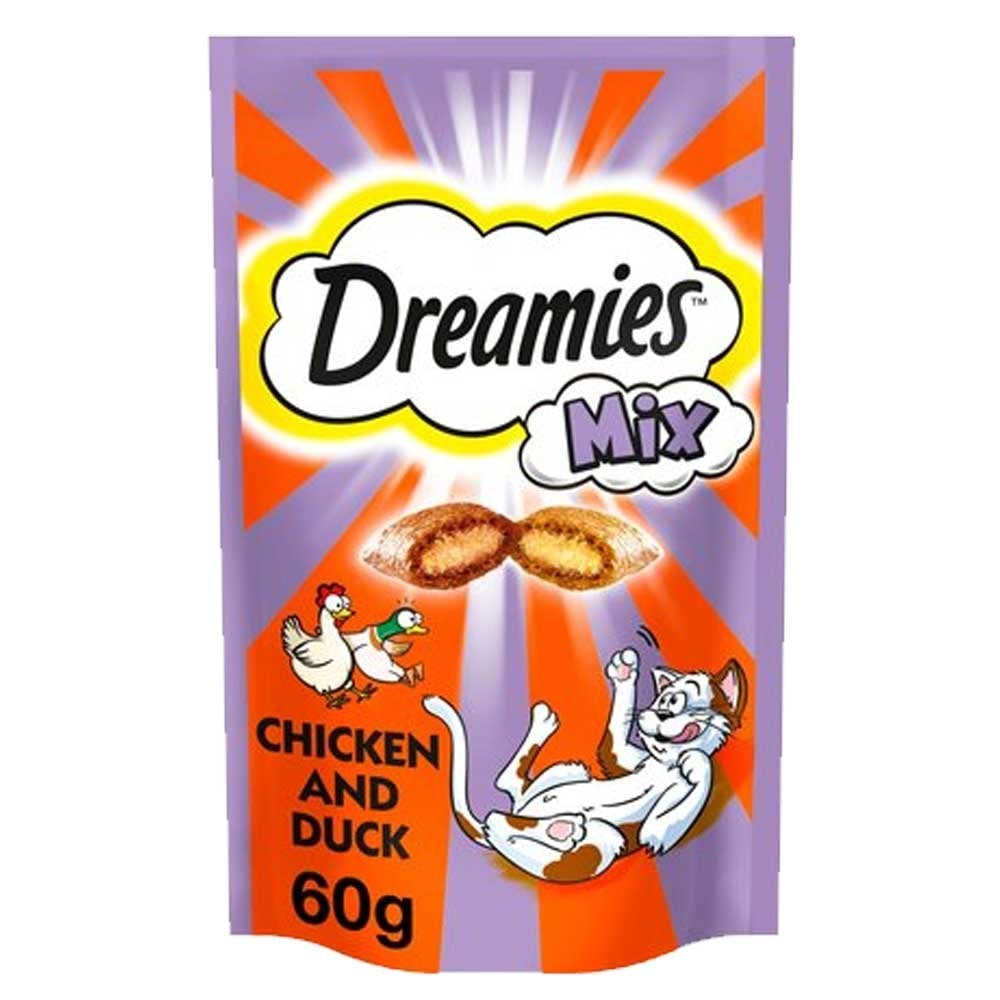 Dreamies Mix Cat Treats Wth Chicken & Duck - 60g