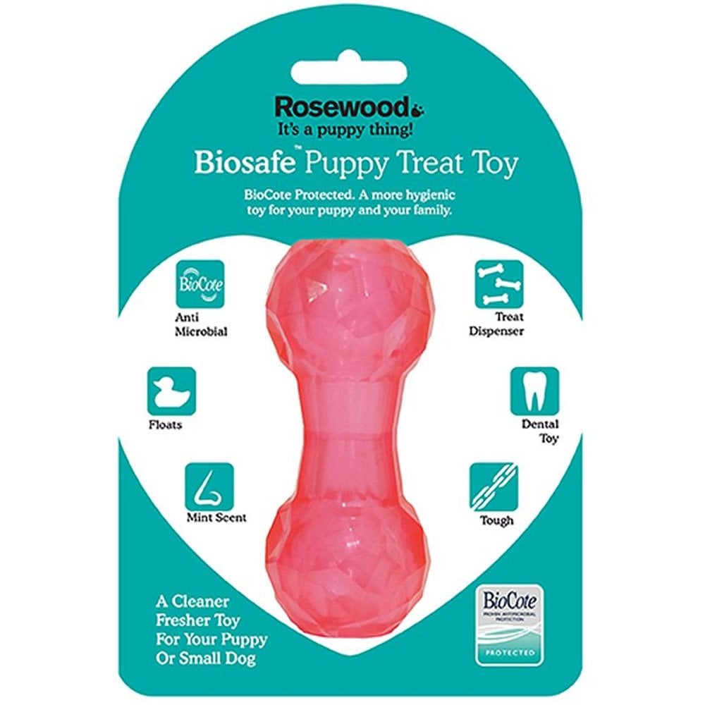 Rosewood Puppy Treat Dumbell Pink
