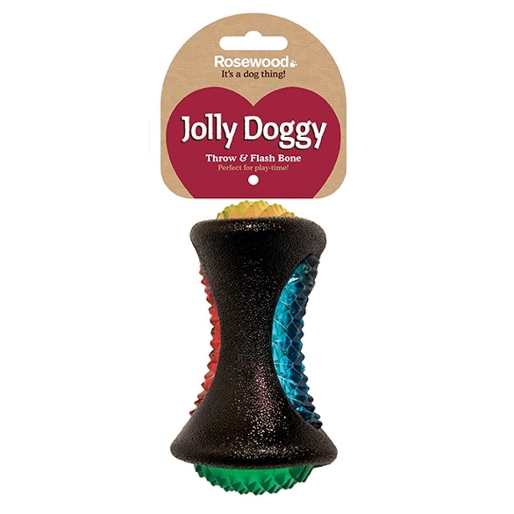 Rosewood Throw & Flash Bone Dog Toy