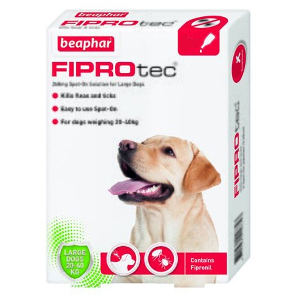 Beaphar FIPROtec Spot-On For Large Dogs - 4 Pipettes