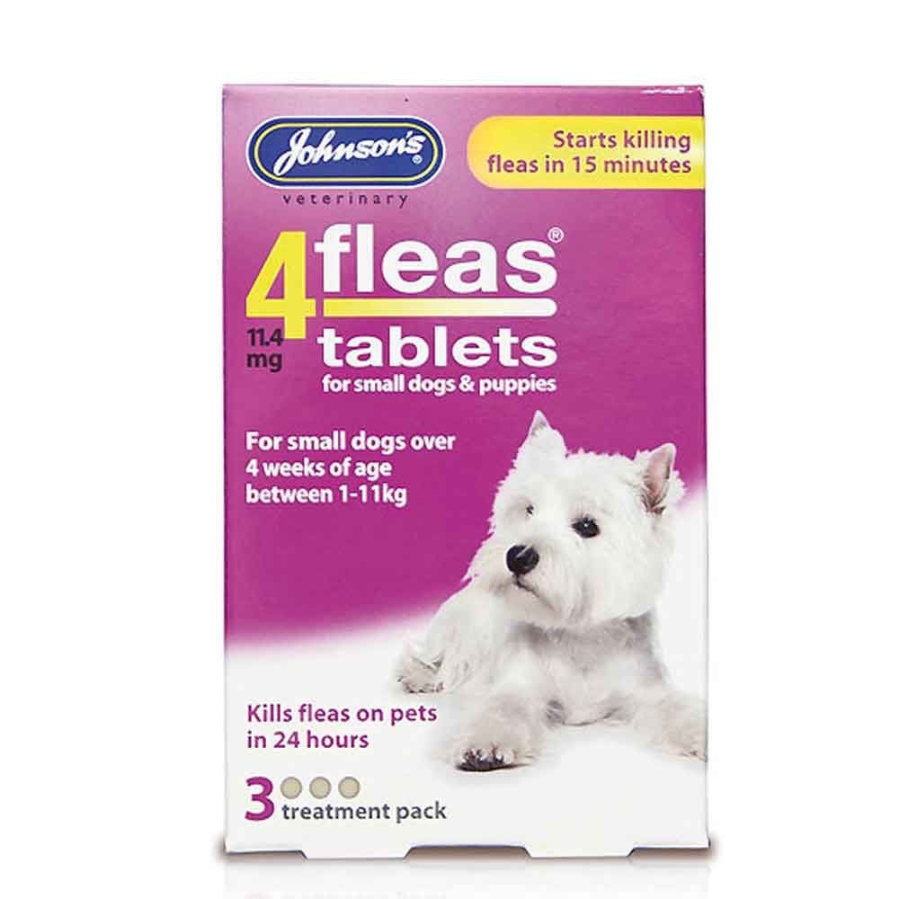 Johnson's 4 Fleas Puppy & Small Dogs Tablets - 3 Treatment